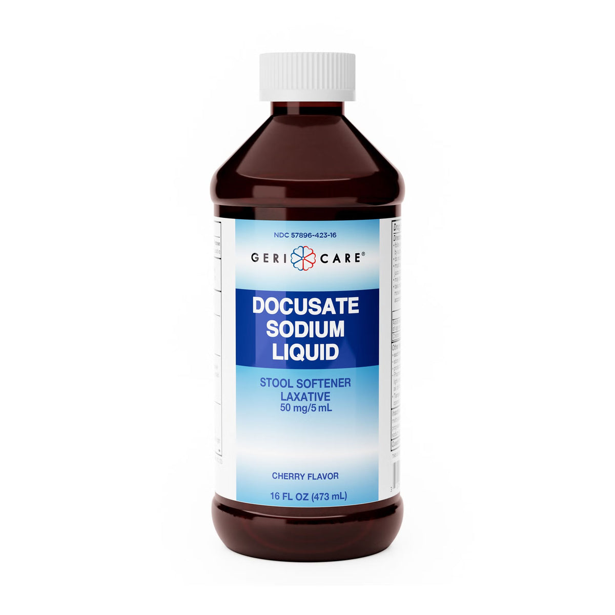 Geri-Care Docusate Sodium Stool Softener Liquid, 50 mg / 5 mL, Cherry, 16 oz - Q402-16-GCP - LL Medico