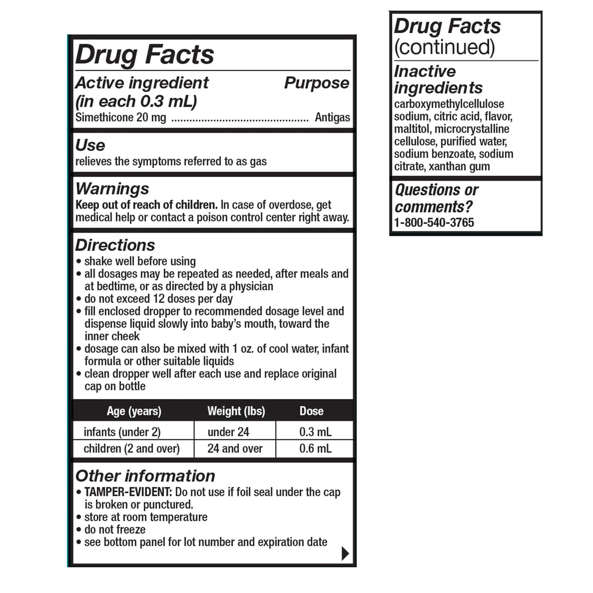 Health Star Infants Gas Relief Drops, Simethicone 20 mg, Liquid, 1 oz - QSIM-1-HST - LL Medico