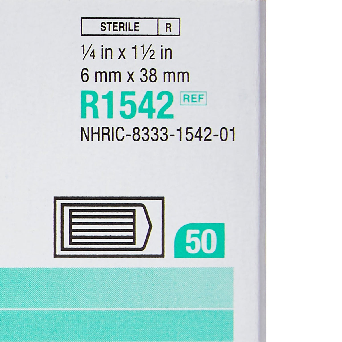 Steri-Strip Reinforced Skin Closure Strips, Sterile, Nonwoven, White, 0.25 x 1.5" - R1542 - LL Medico