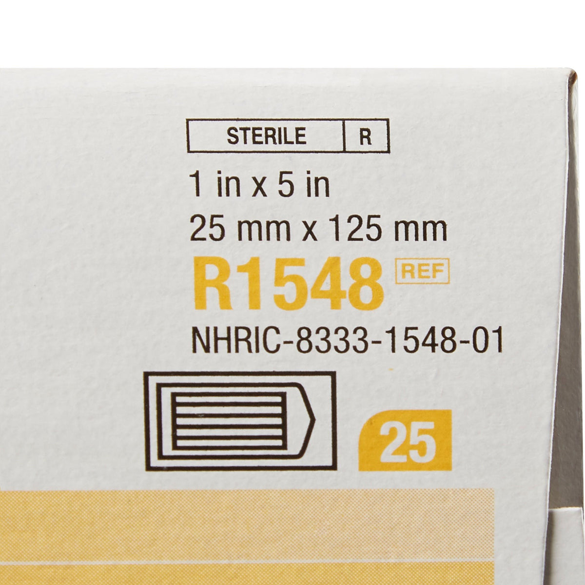 Steri-Strip Reinforced Skin Closure Strips, Nonwoven, Sterile, White, 1 x 5 in. - R1548 - LL Medico