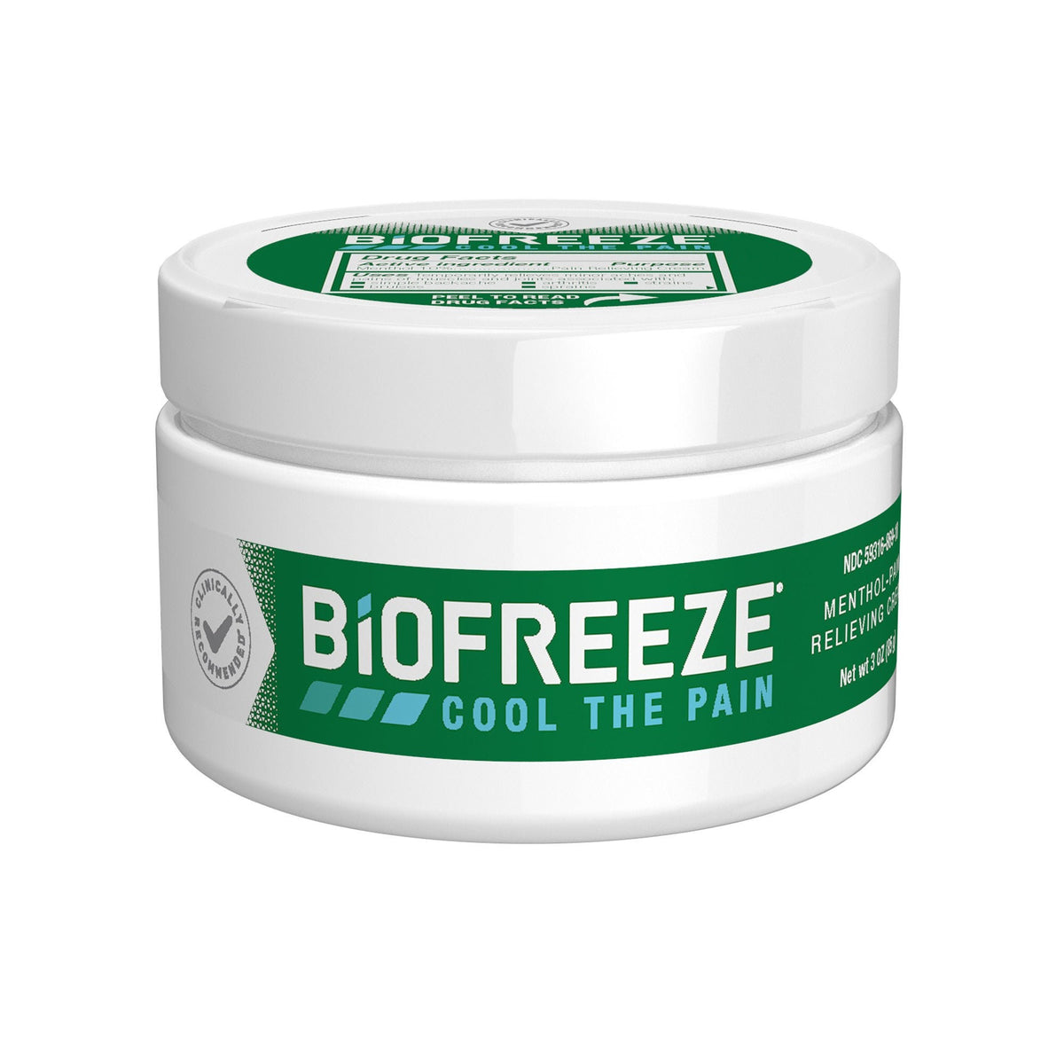 Biofreeze Menthol Pain Relieving Cream, 10% Menthol, 3 oz - RKT3210084 - LL Medico