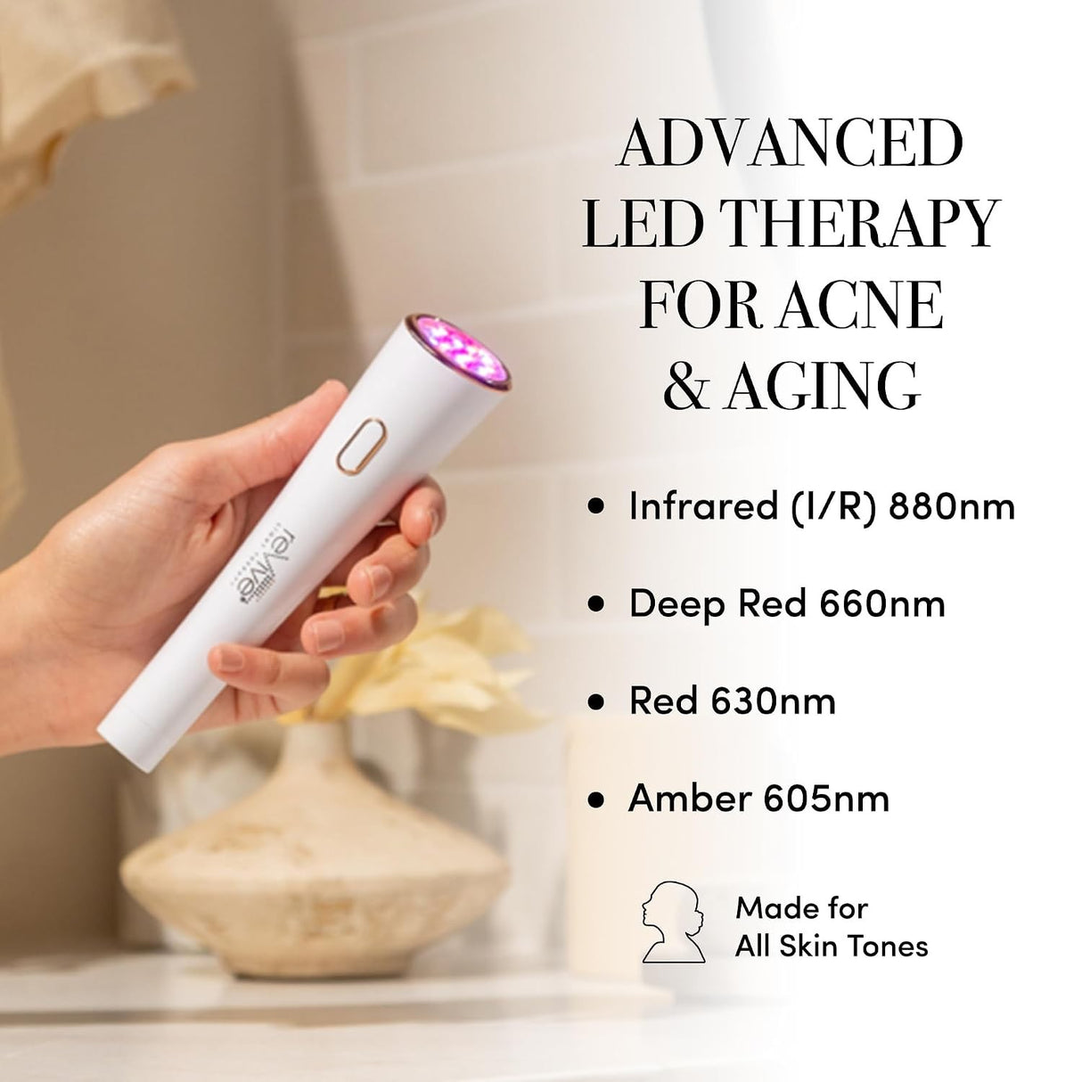 reVive Light Therapy Lux Collection Clinical Device, Anti-Aging and Acne