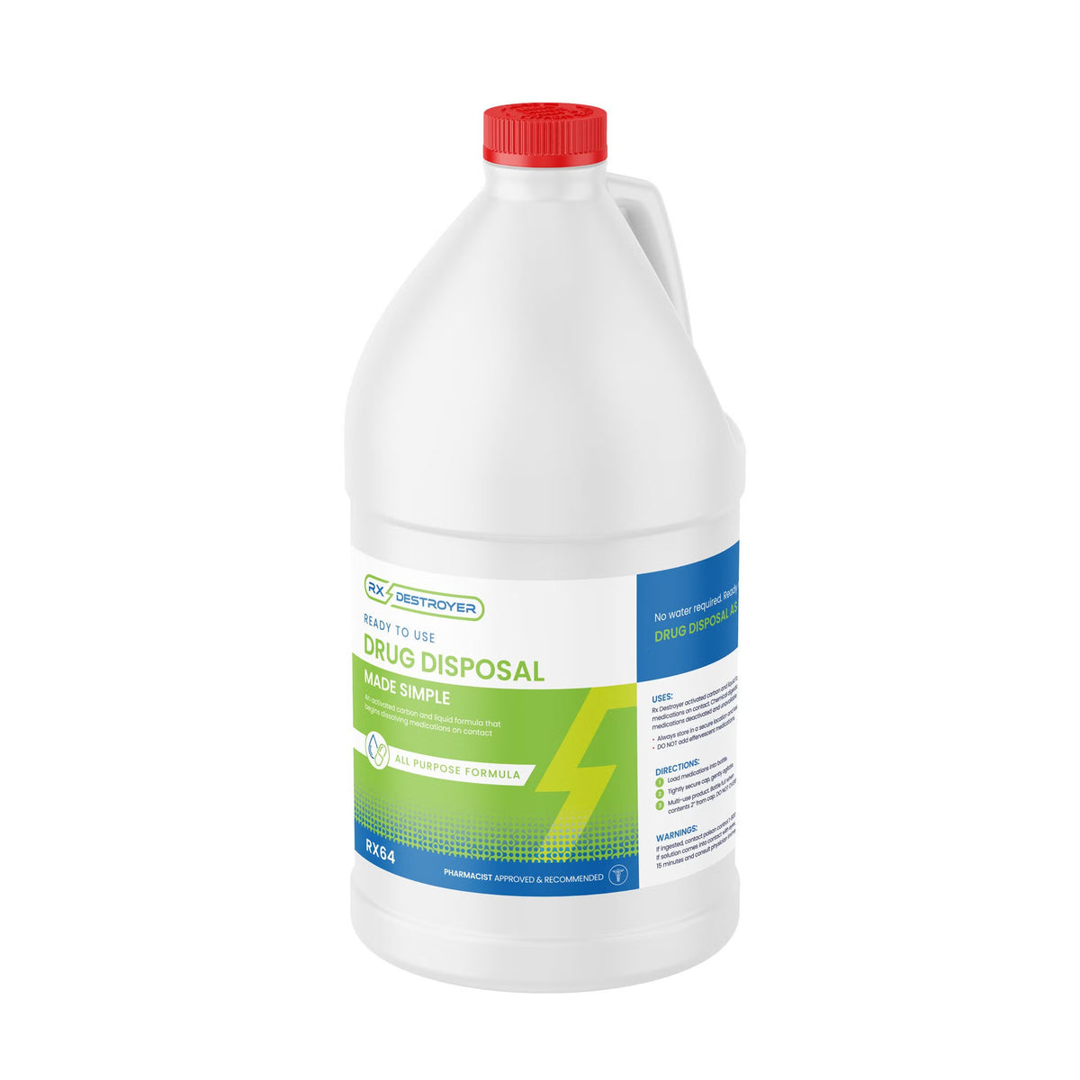 Rx Destroyer All-Purpose Drug Disposal System, 64 oz Bottle - RX64 - LL Medico