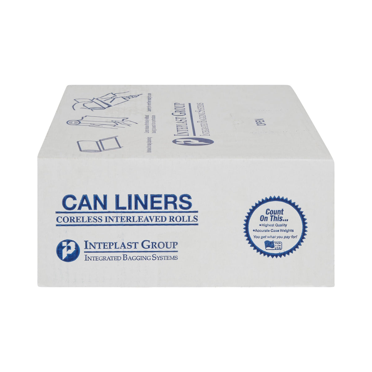 McKesson Trash Bag, Extra Heavy Duty, 45 gal, 17 Mic, 40 x 48", Clear, HDPE, Star Seal Bottom, Coreless Roll - S404817N - LL Medico
