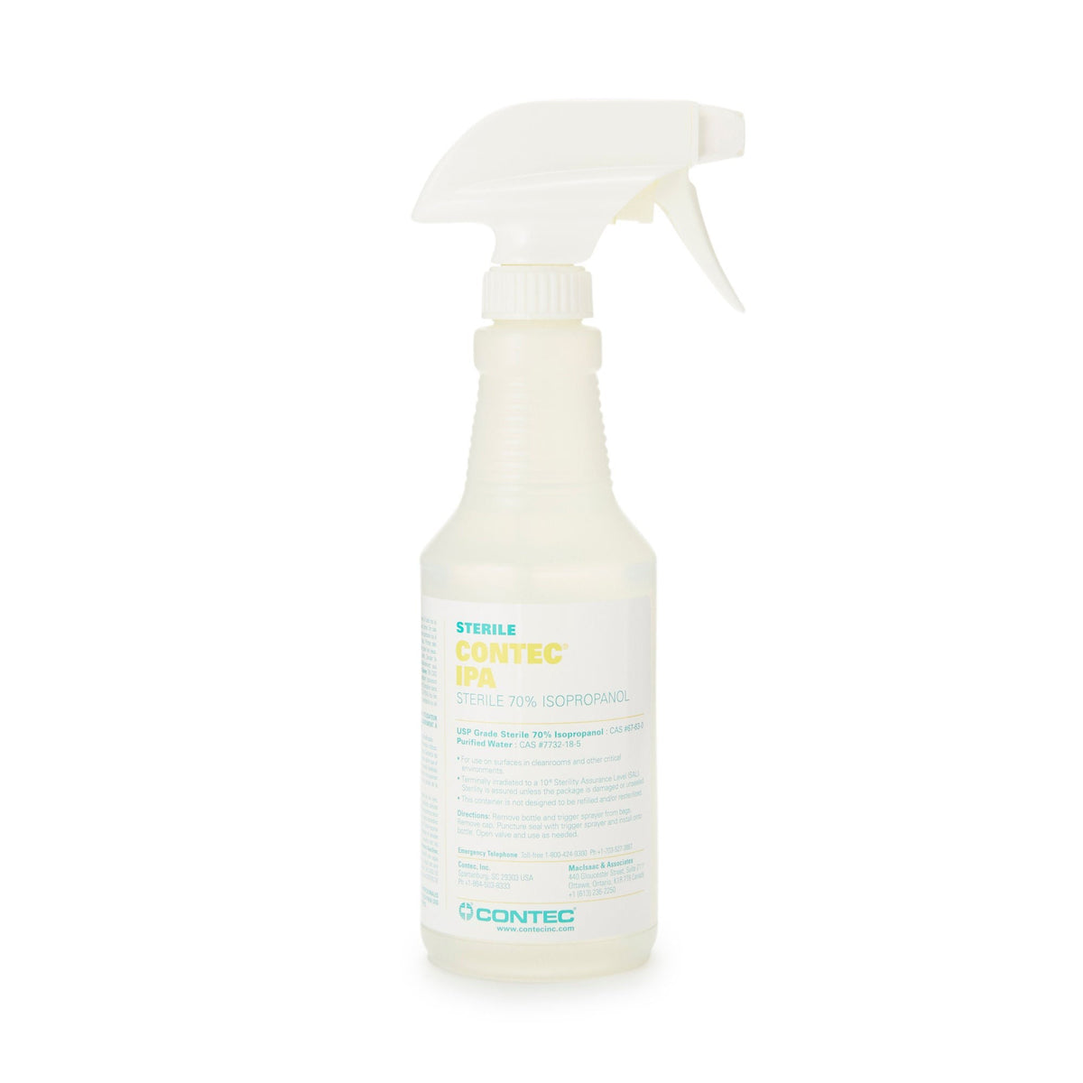 Contec Sterile 70% IPA, Surface Disinfectant Cleaner Spray, Alcohol Based, Liquid, Sterile, 16 oz - SB167030IR - LL Medico