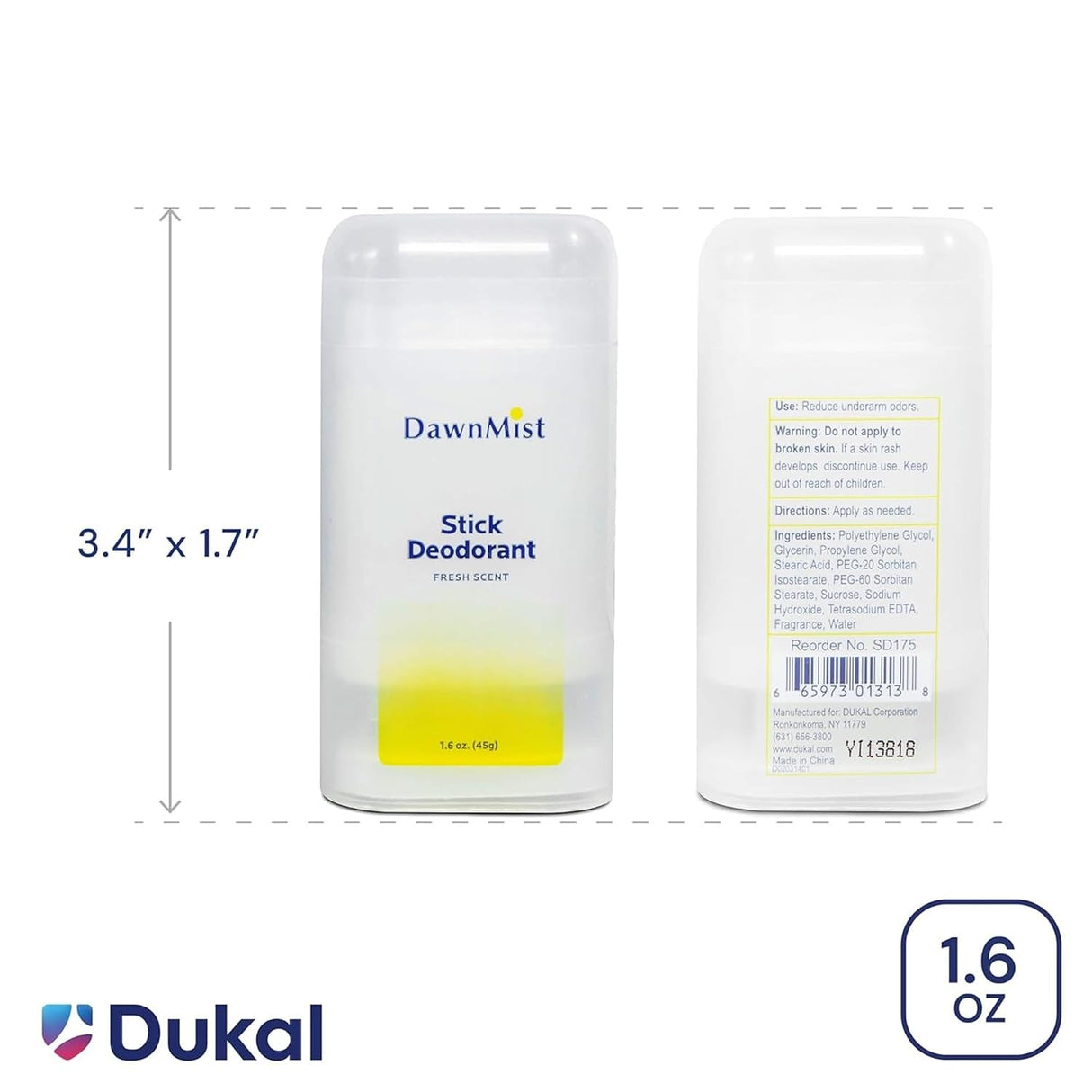DawnMist Stick Deodorant, Fresh Scent, 1.6 oz