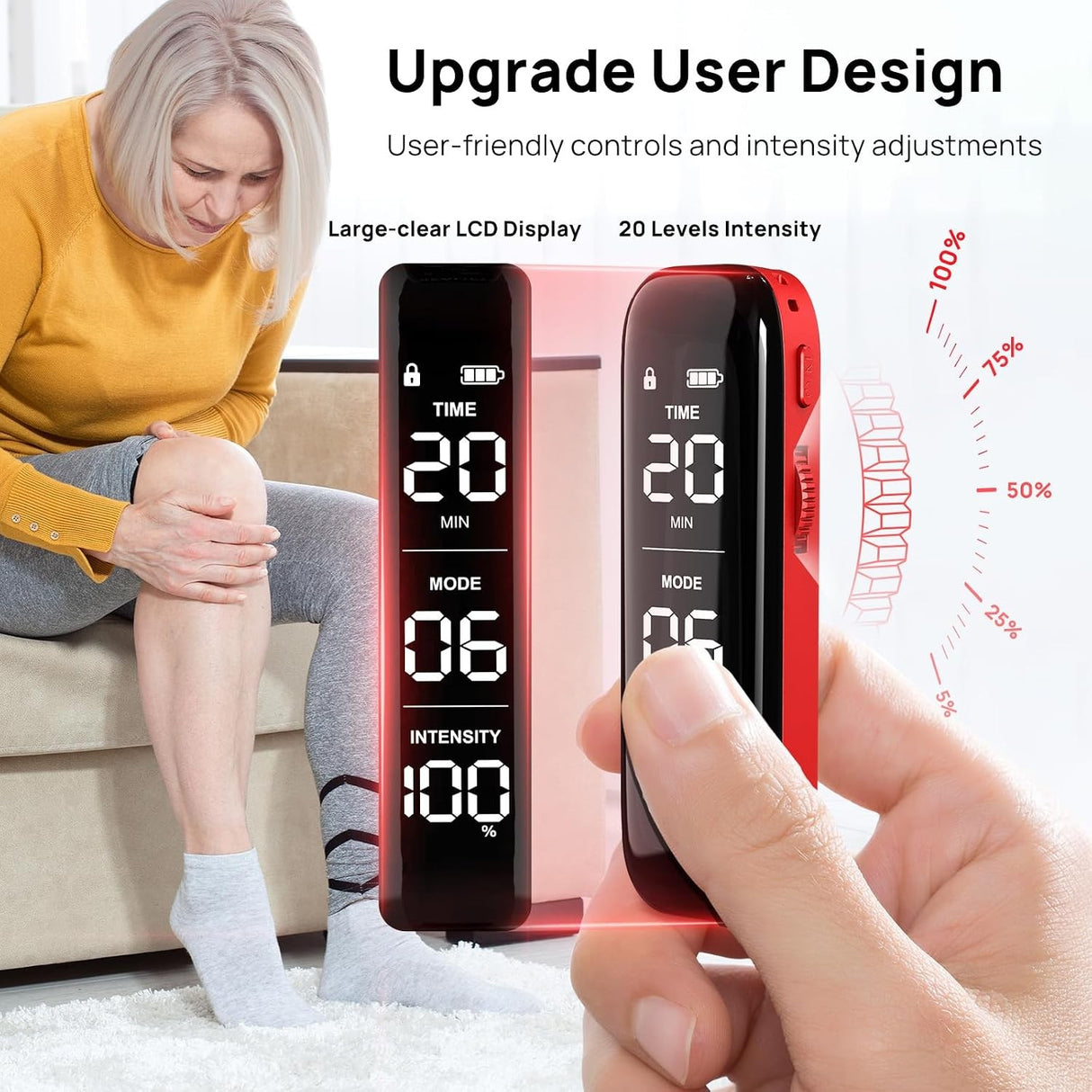 Sensiv Multi-Channel TENS Unit, 1" x 2.5" x 5"
