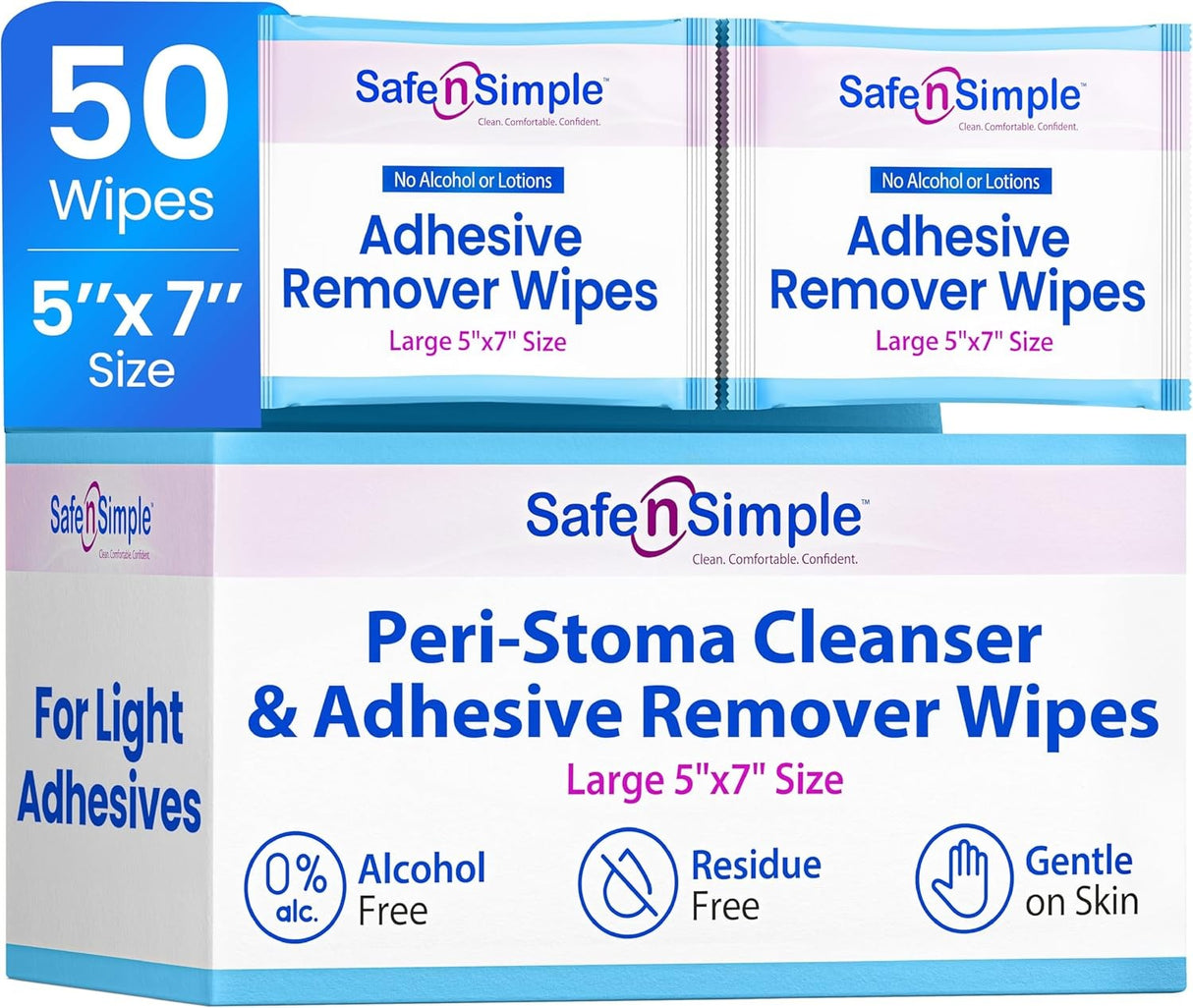 Safe n Simple Adhesive Remover Wipes