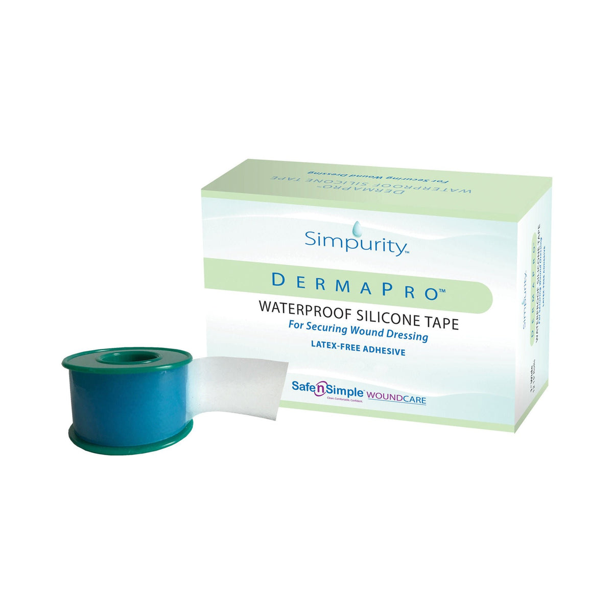 Dermarite DermaPro Silicone Medical Tape, Non-Sterile, White, 2" x 15 Foot - SNS57232 - LL Medico