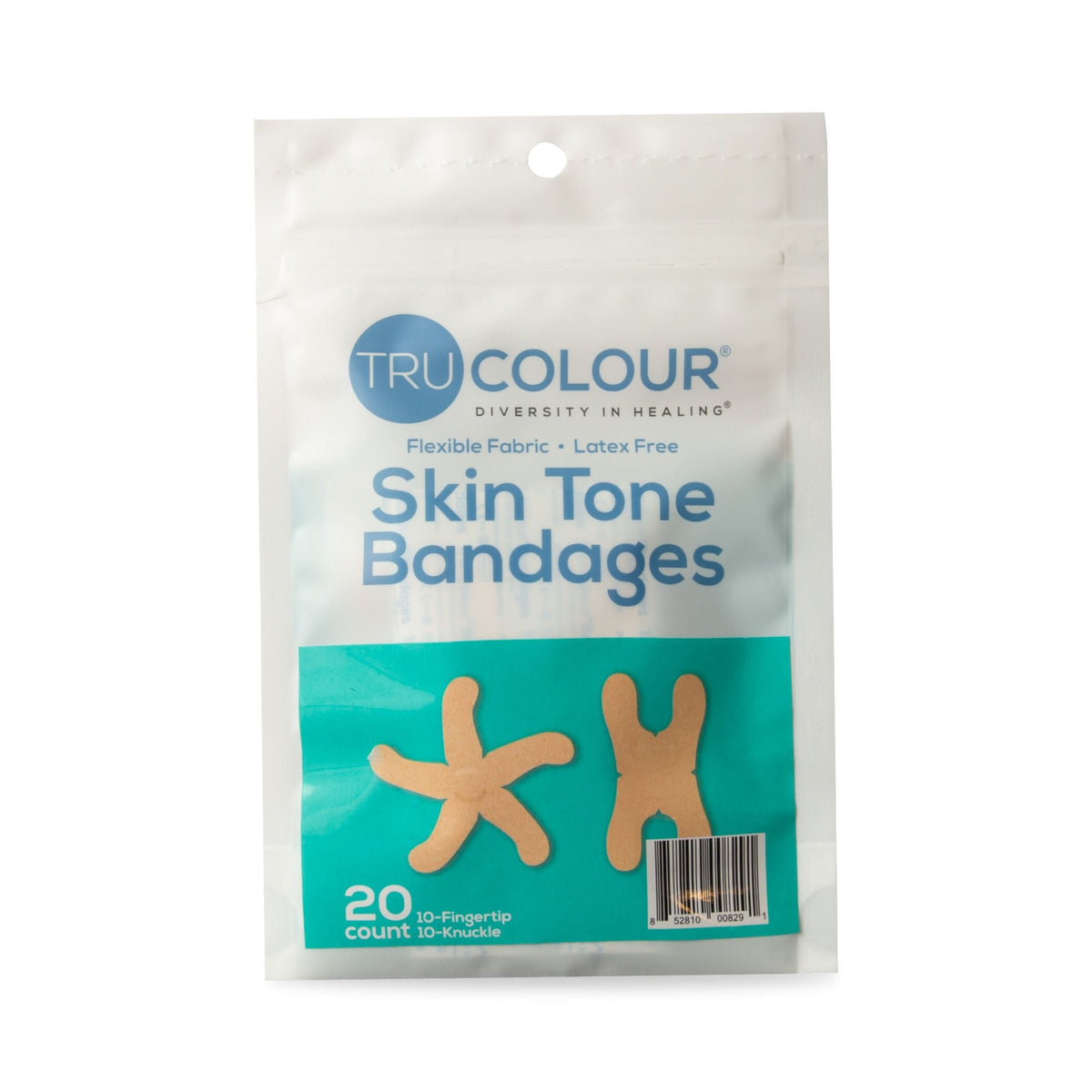 Tru-Colour Adhesive Strip, Waterproof, Beige, Fabric, Sterile - TCB-AKF-Pack - LL Medico