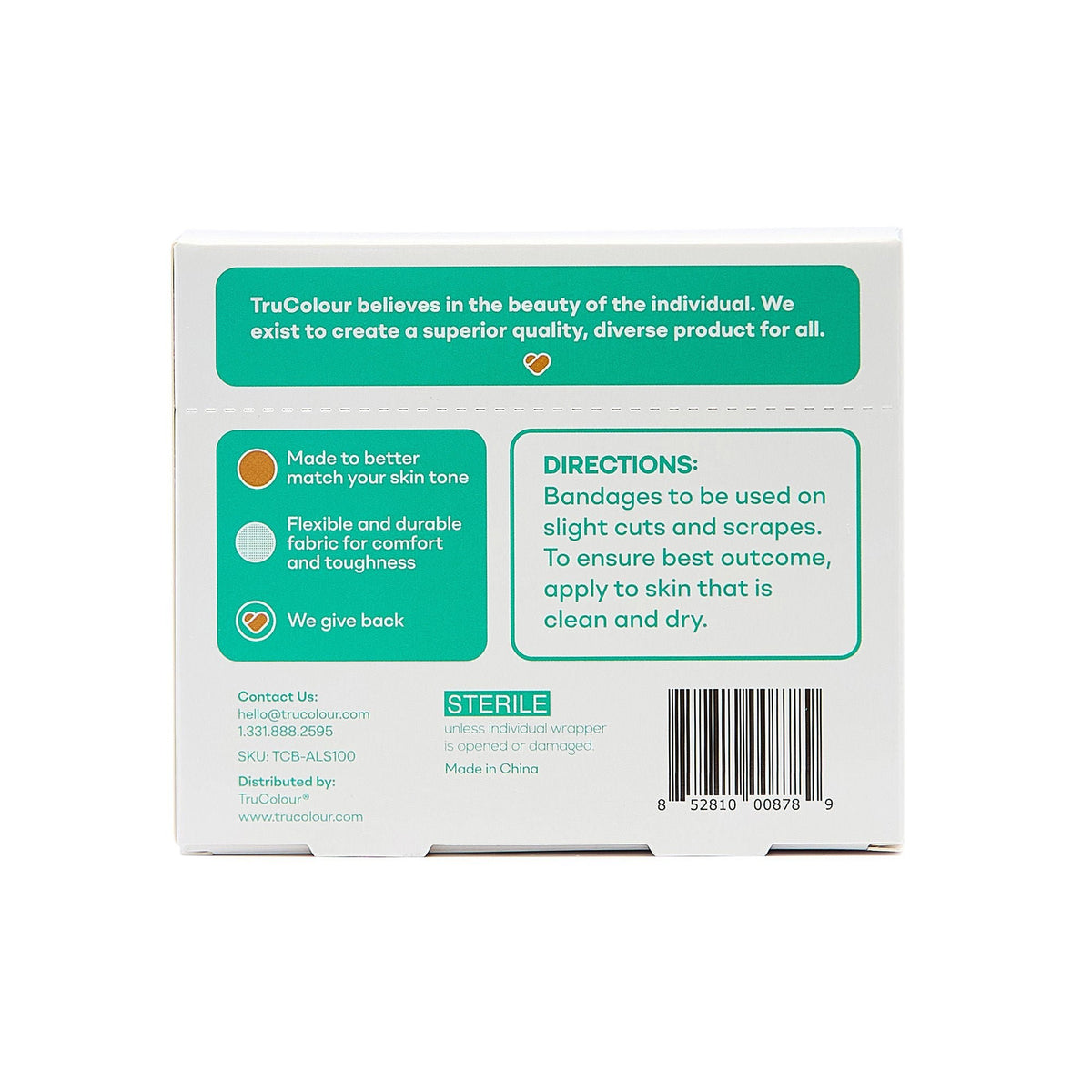 Tru-Colour Skin Tone Shade Fabric Bandage, Adhesive Strip, Beige, Fabric, 1 x 3", Sterile - TCB-ALS100 - LL Medico