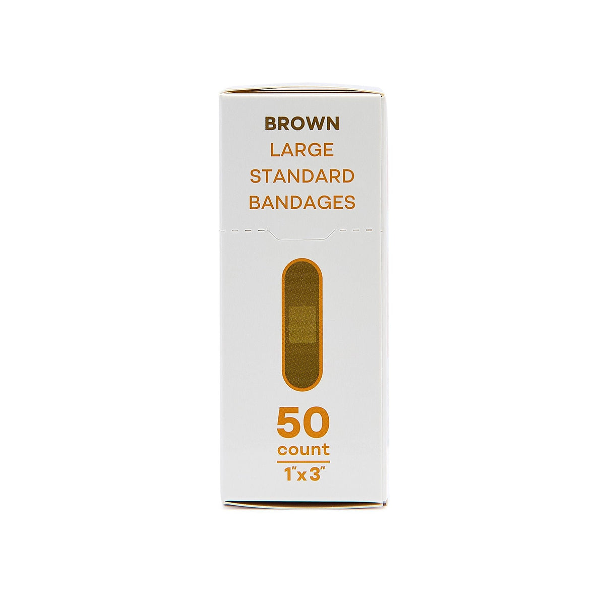 Tru-Colour Skin Tone Shade Adhesive Strips, Brown, Fabric, Sterile, 1 x 3" - LL Medico