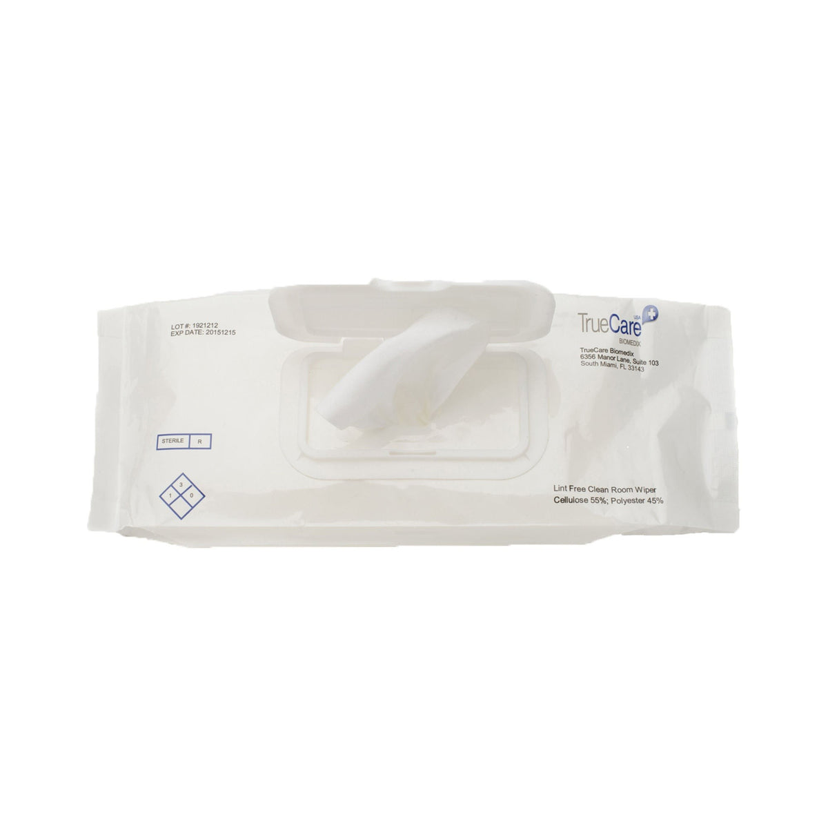 TrueCare Premoistened Cleanroom Wipe, Surface Disinfectant Cleaner, Sterile, Alcohol Scent, 9 x 9" - TCBWALC30 - LL Medico