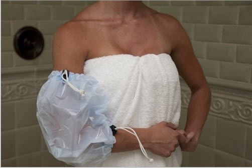 SHOWERsleeve Arm Cast and Bandage Protector, One Size Fits Most, Opaque White, Polypropylene, 12 x 17" - THE00140 - LL Medico