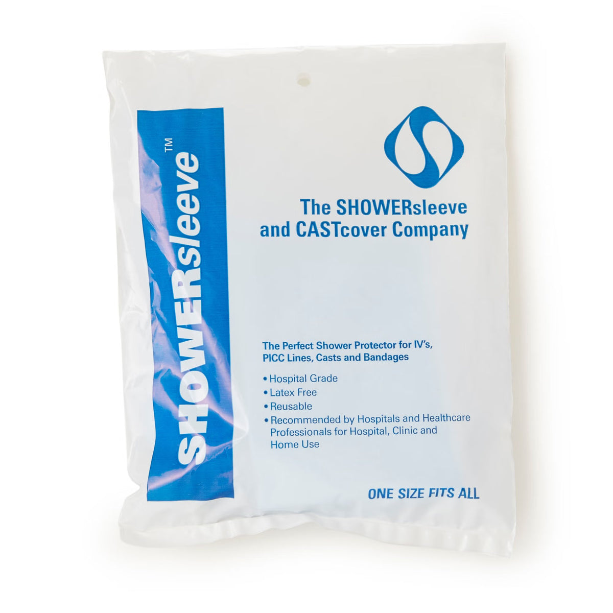 SHOWERsleeve Arm Cast and Bandage Protector, One Size Fits Most, Opaque White, Polypropylene, 12 x 17" - THE00140 - LL Medico
