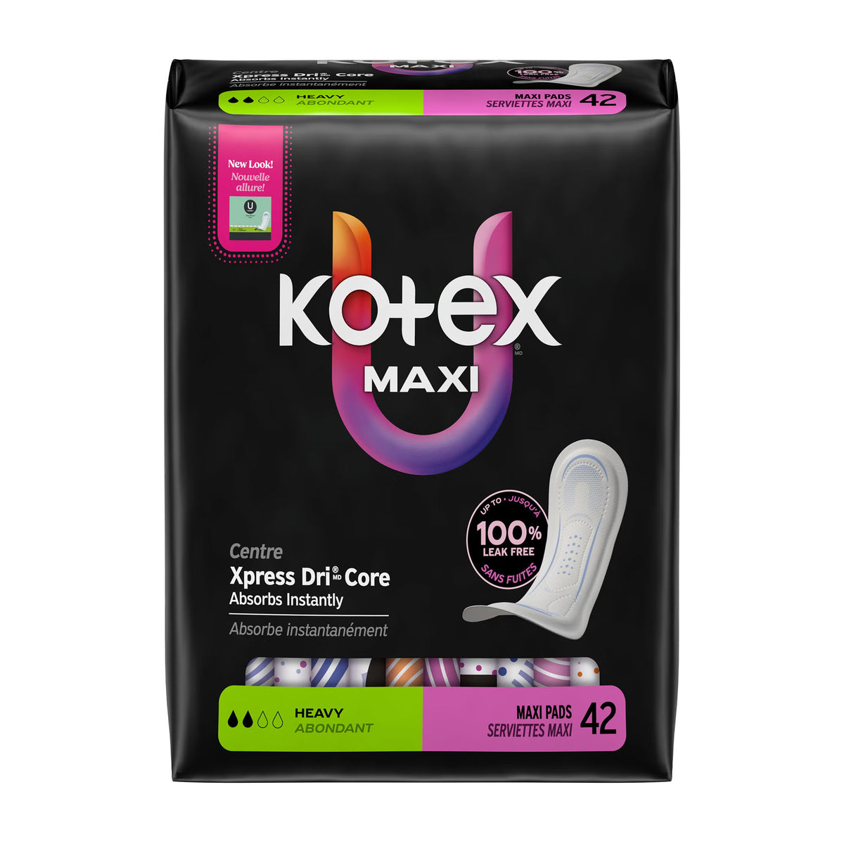 U by Kotex Maxi Feminine Pads, Heavy Absorbency, Fragrance-Free