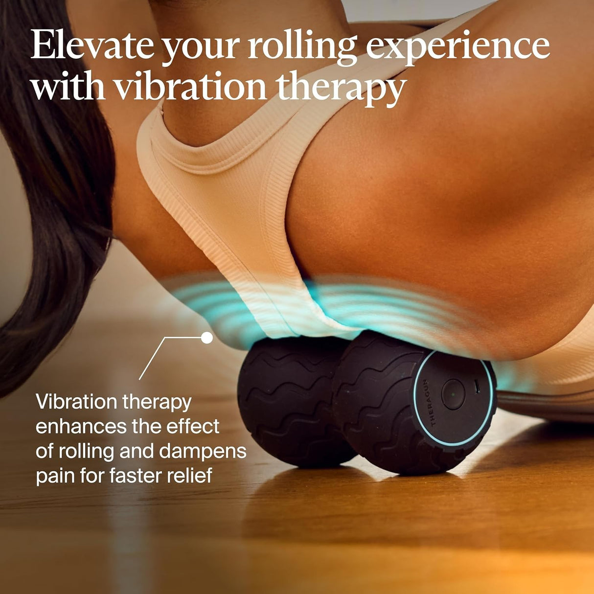 Therabody WaveDuo Vibration Therapy Foam Roller, Back & Neck