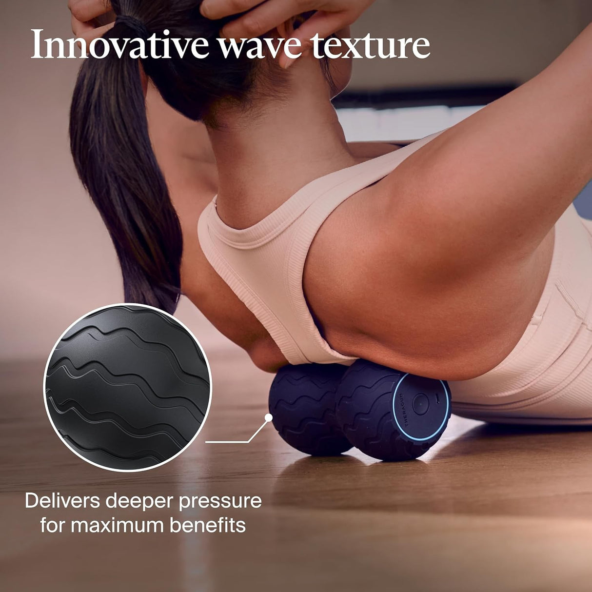 Therabody WaveDuo Vibration Therapy Foam Roller, Back & Neck