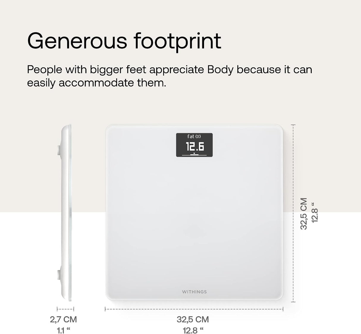 Withings Body Digital Wi-Fi Smart Scale with BMI, White