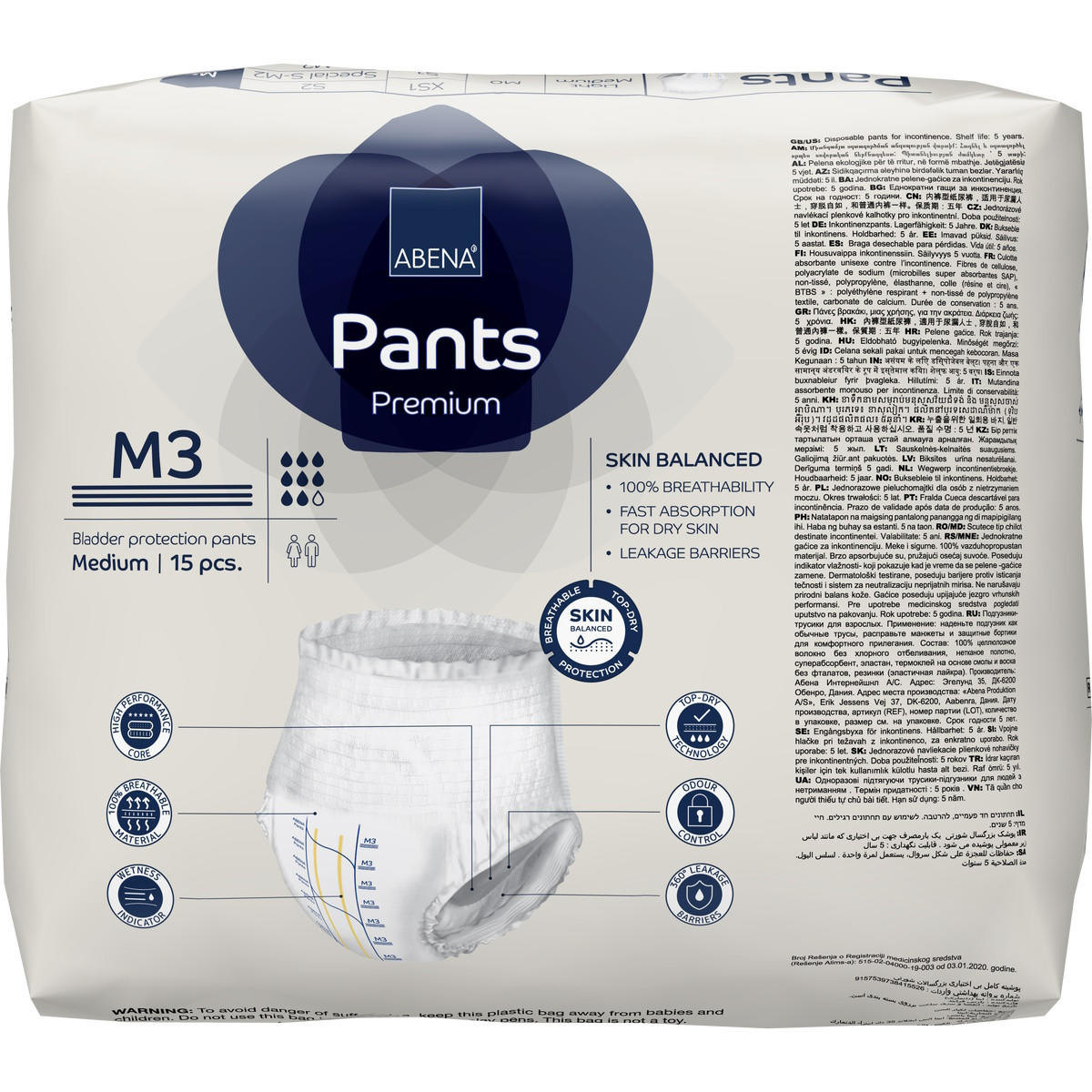 Abena Pants Premium Pull - On Underwear Level 3 - 1000021324-Sample - LL Medico