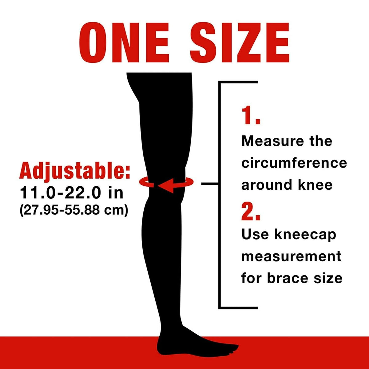 Ace Knee Support, Adjustable Compression, Moderate, One Size Fits Most - 200290-Single - LL Medico