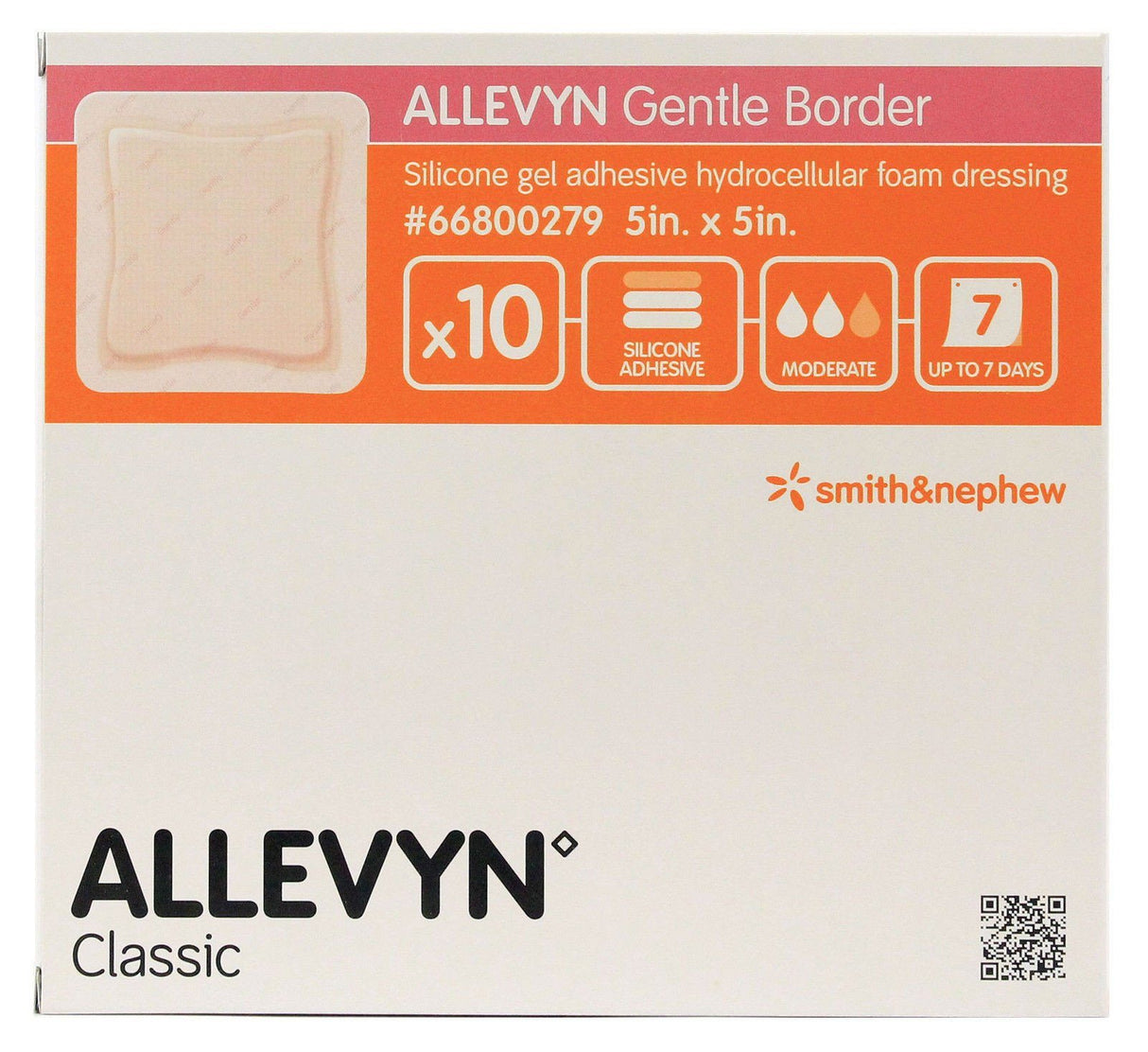Allevyn Gentle Border Lite, 5 x 5 Centimeter