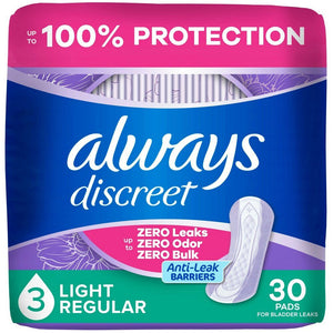 Always Discreet Light Pads, 3 Drops - 03700088658-Pack - LL Medico