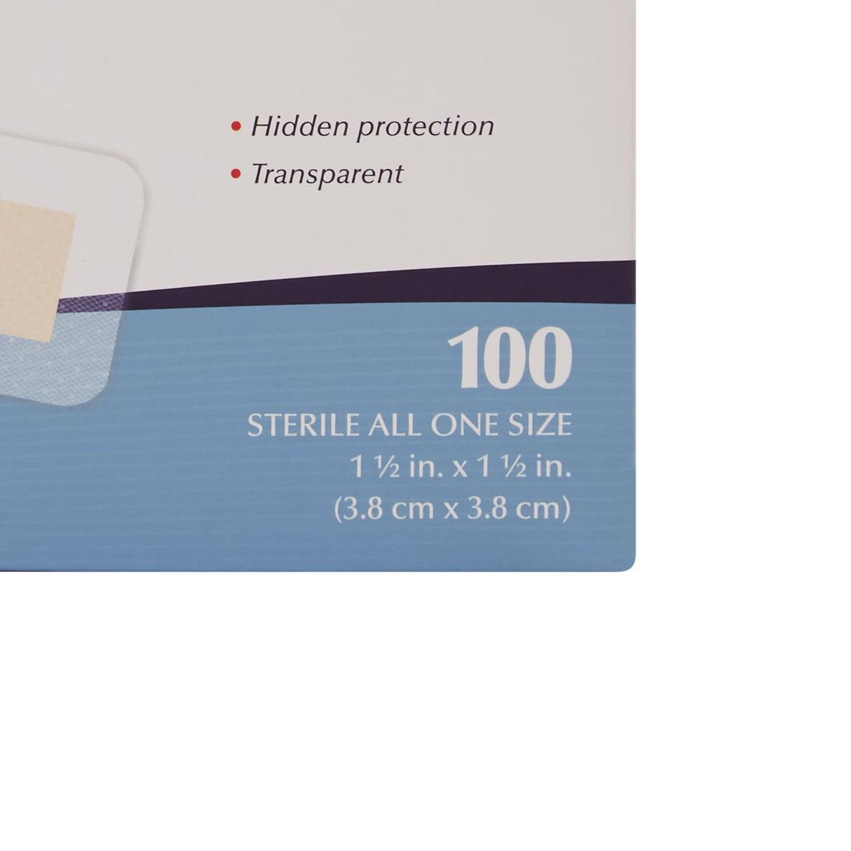 American White Cross Sheer Adhesive Spot Bandage, 1.5 x 1.5 Inch