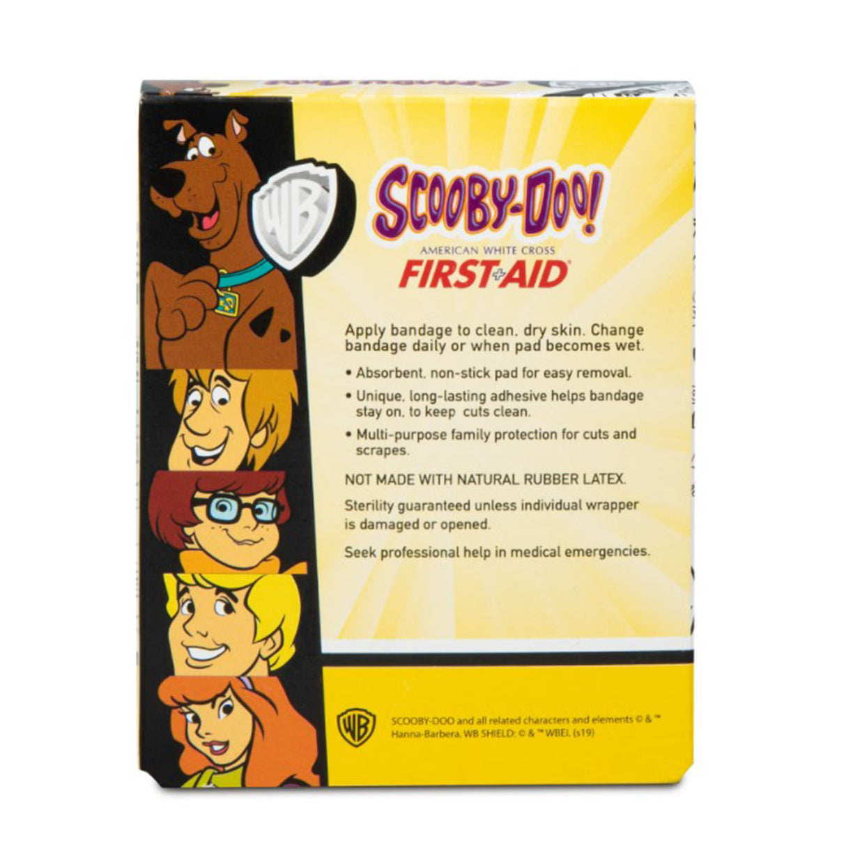 American White Cross Stat Strip Scooby-Doo Adhesive Spot Bandage, 7/8-Inch