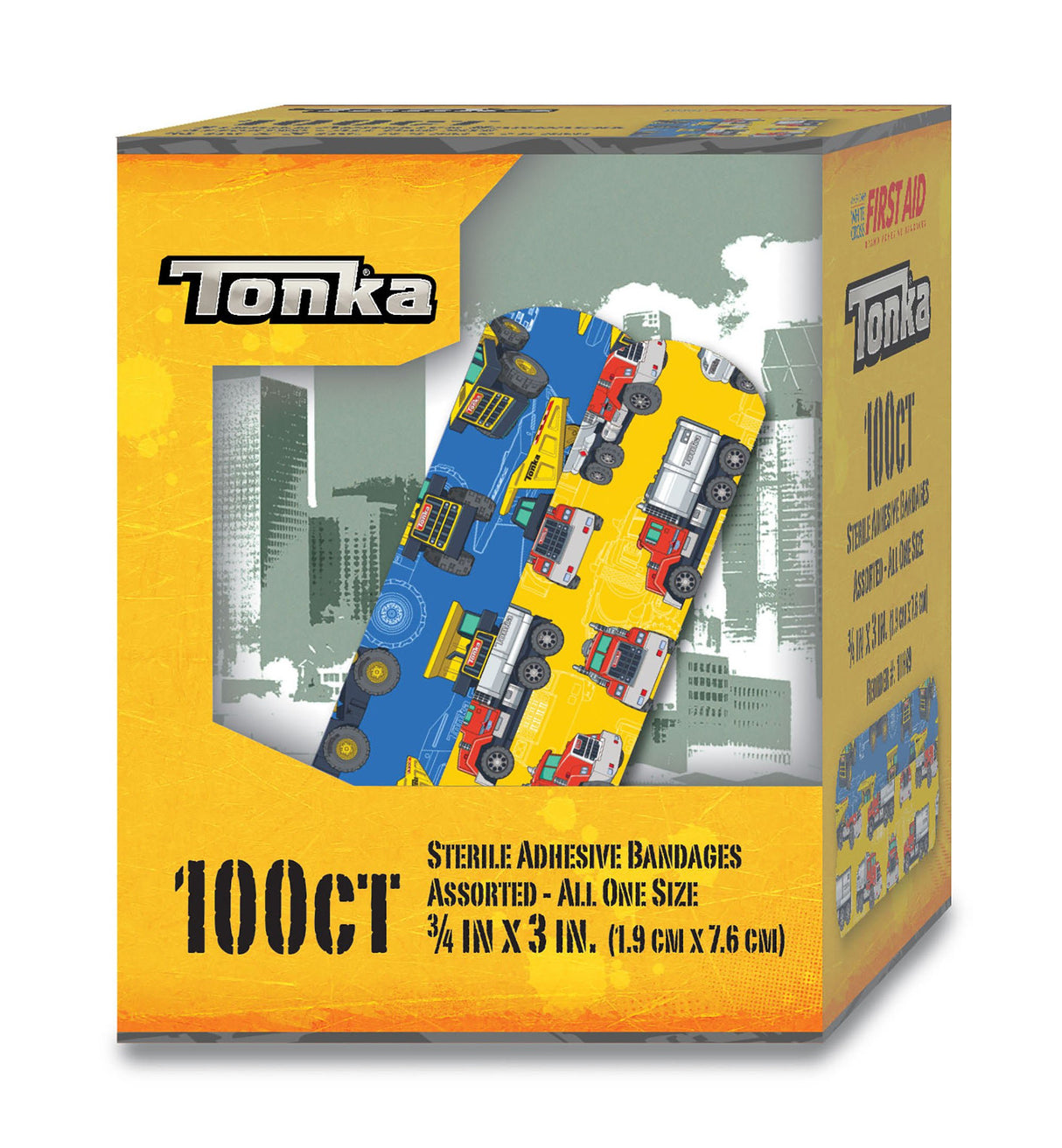 American White Cross Stat Strip Tonka Design Adhesive Strip,¾ x 3 Inch