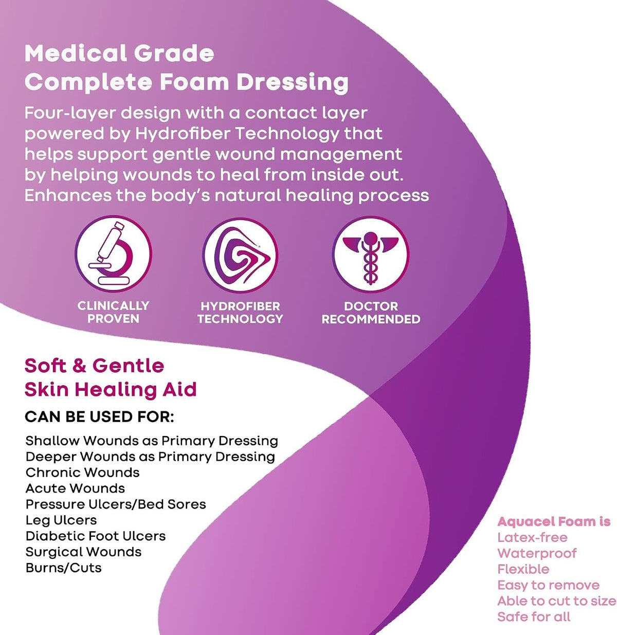 Aquacel Foam Adhesive Dressing Sacral, Sterile, 8" x 7" - 420626-Single - LL Medico