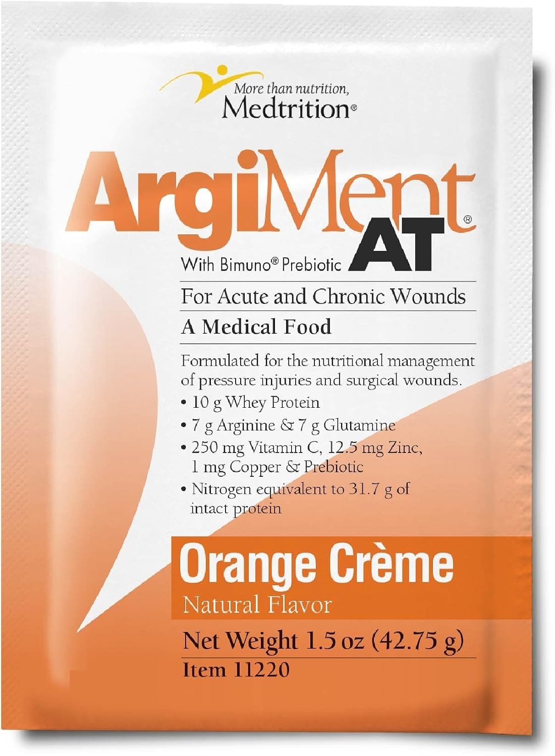 ArgiMent AT Medical Food Oral Supplement, Orange Crème, 1.5 oz Packet - 11220-Single - LL Medico