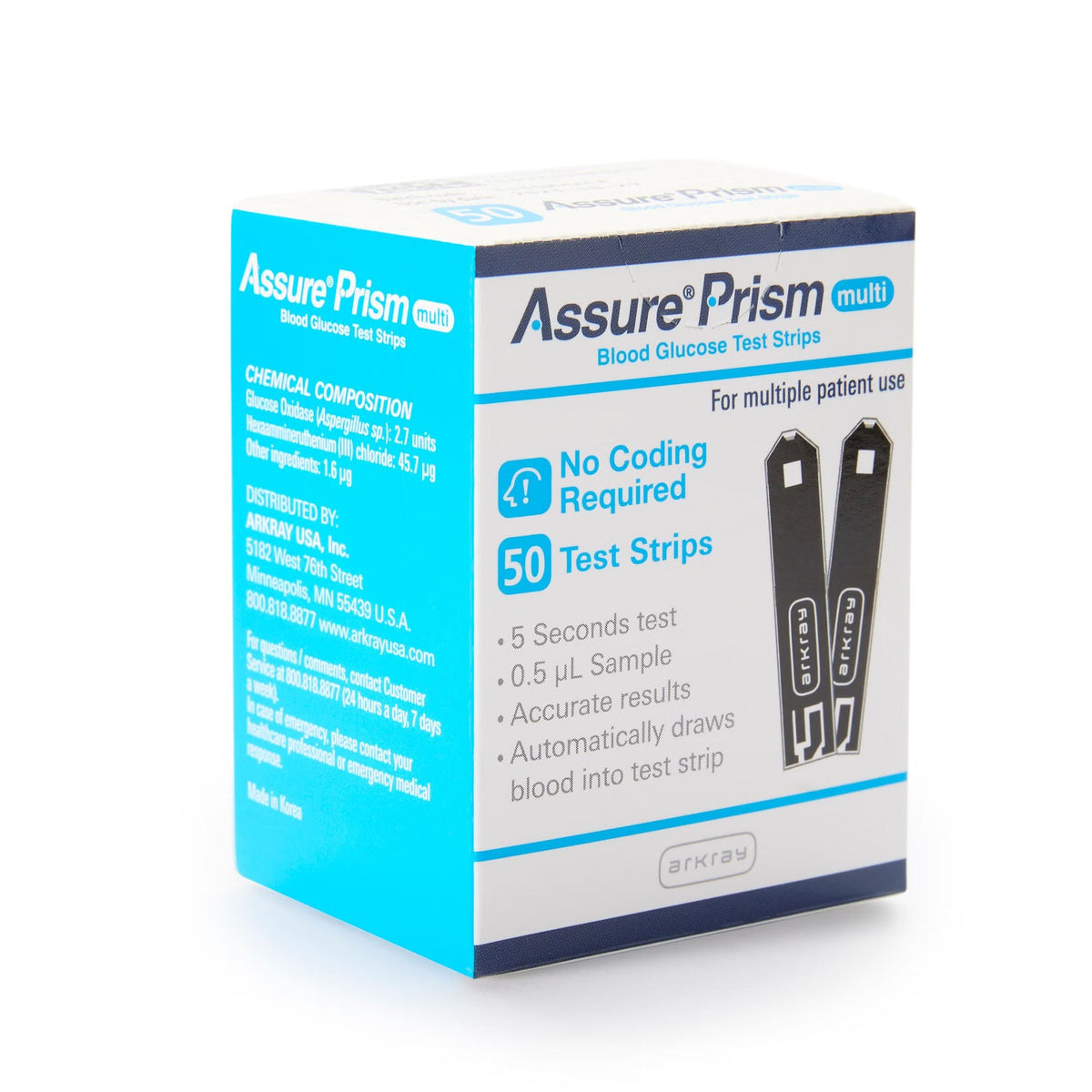 Arkray Assure Prism Multi Blood Glucose Test Strips - 530050-Box - LL Medico