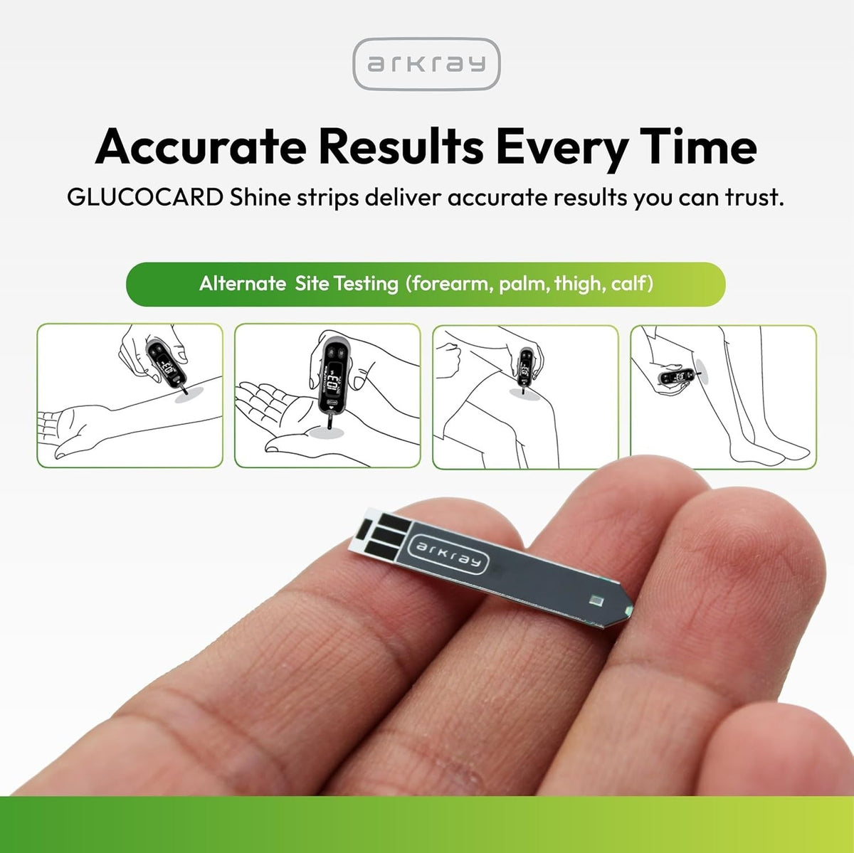 Arkray Glucocard Shine Blood Glucose Test Strips, 50 Count - 542050-Box - LL Medico