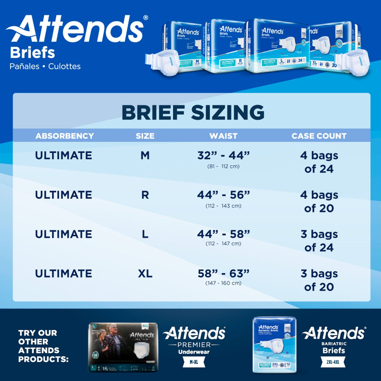 Attends Briefs, Ultimate Absorbency - DDC20-Pack - LL Medico