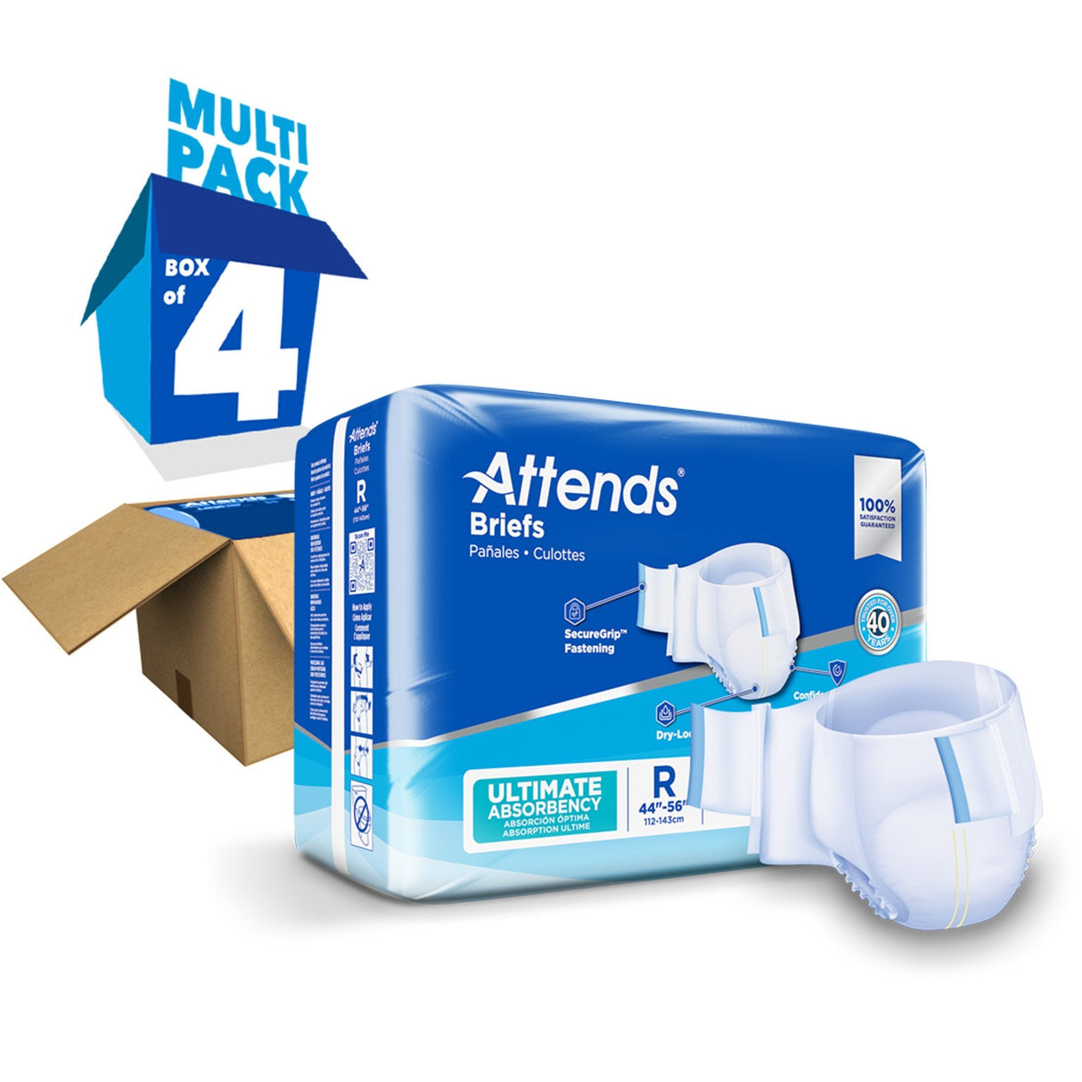 Attends Briefs, Ultimate Absorbency - DDC25-Case - LL Medico