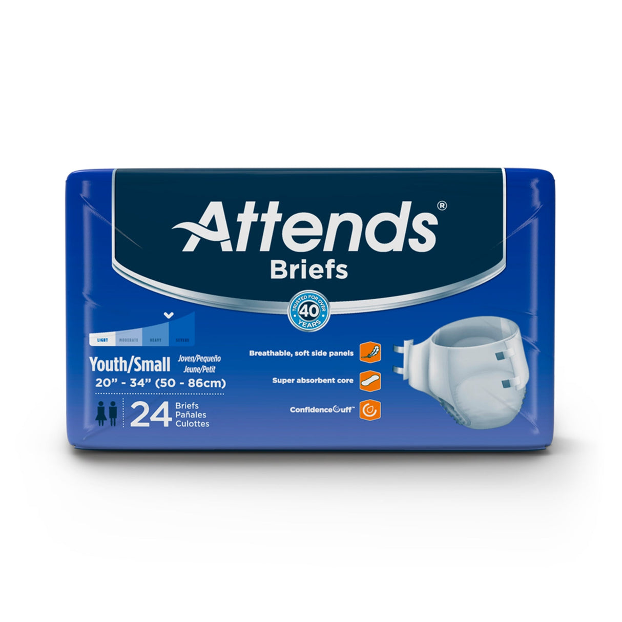 Attends Briefs, Youth/Small - DD10-Pack - LL Medico