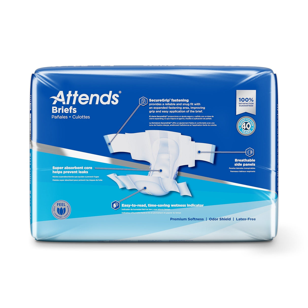 Attends Incontinence Briefs, Maximum Absorbency - DDA40-Pack - LL Medico