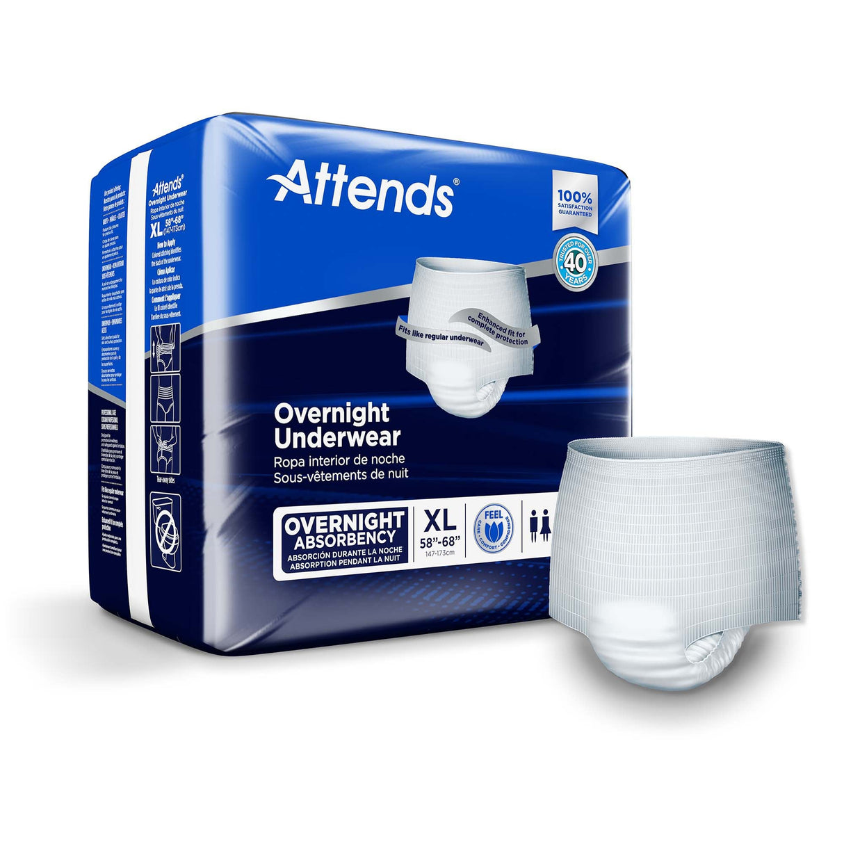 Attends Overnight Underwear - APPNT40-Pack - LL Medico