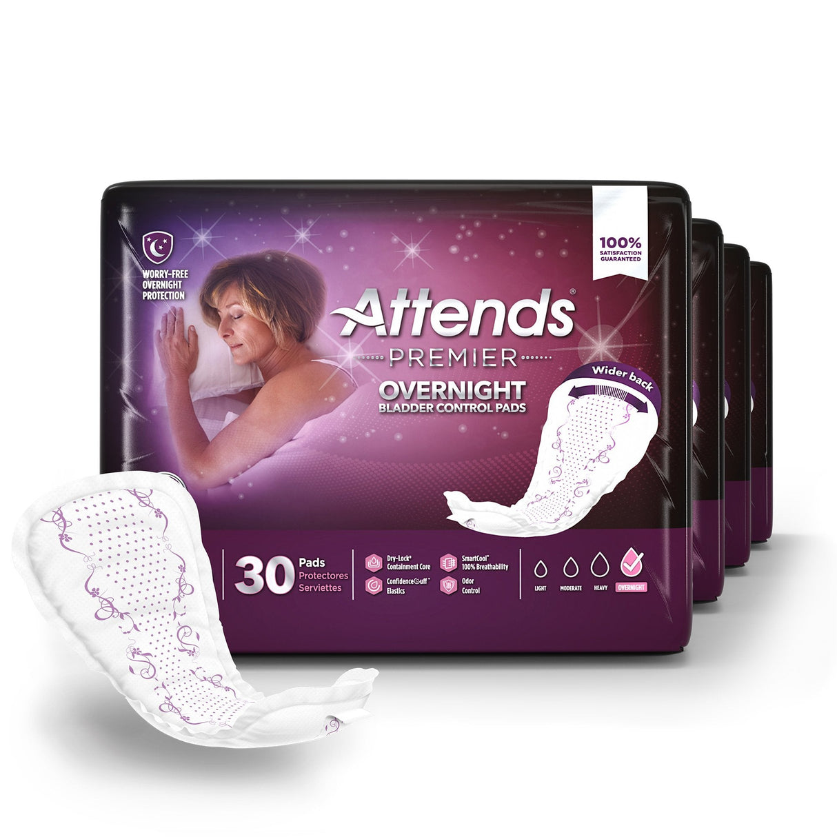 Attends Premier Overnight Bladder Control Pads - ALIONBCP-Case - LL Medico