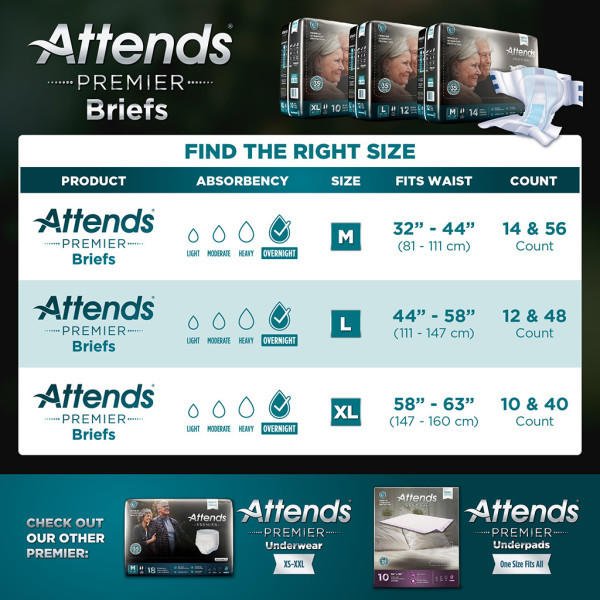 Attends Premier Tab - Style Briefs - ALIBR40-Sample - LL Medico