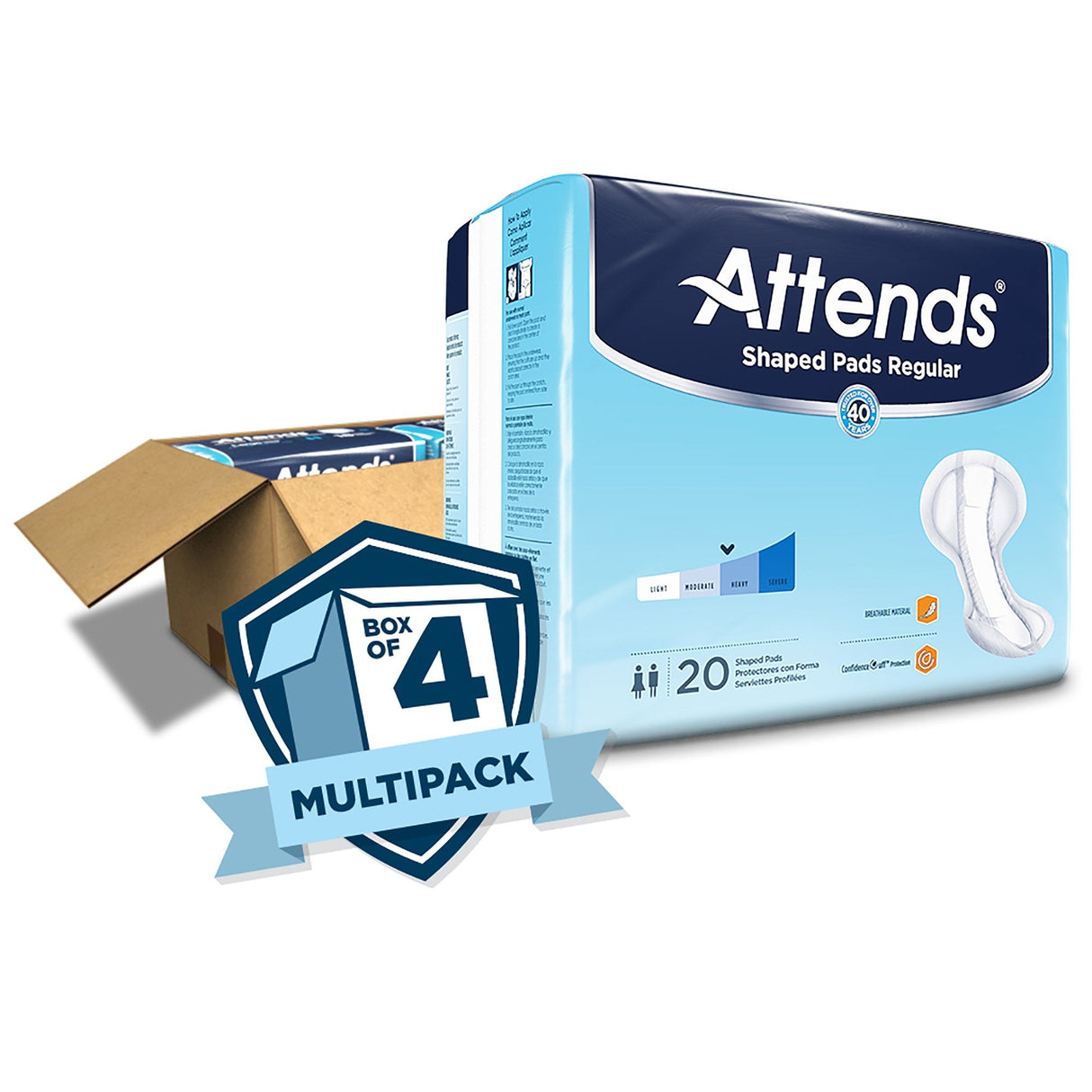 Attends Shaped Pads Regular - SPDRA-Pack - LL Medico