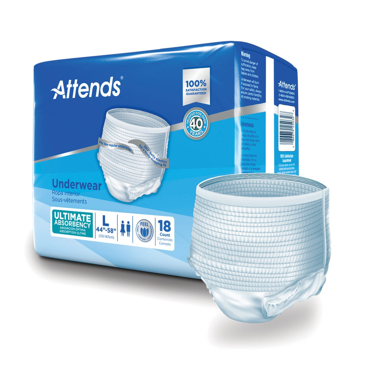 Attends Underwear, Ultimate Absorbency - APP0730-Pack - LL Medico