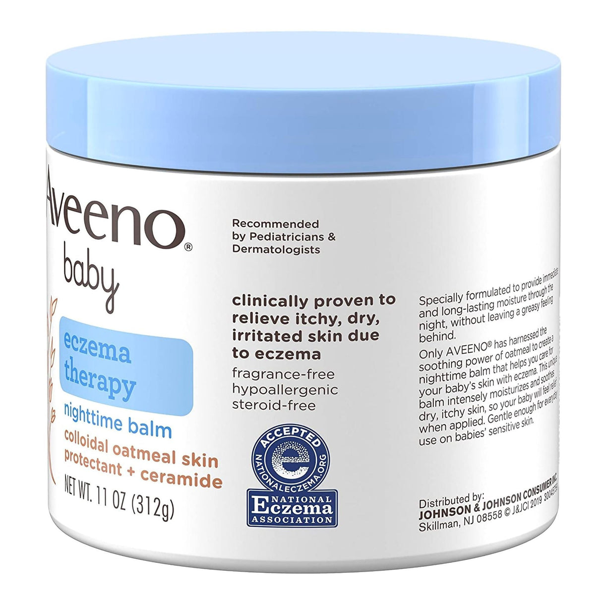 Aveeno Baby Eczema Therapy Nighttime Balm, 11-ounce Jar - 69968002002-Single - LL Medico