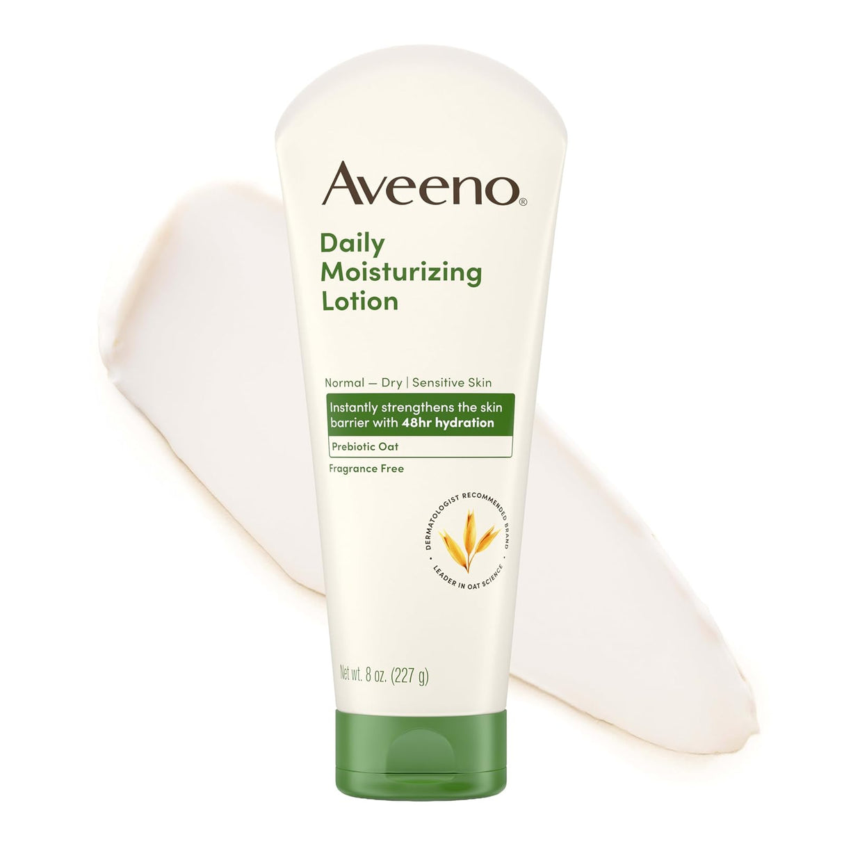 Aveeno Daily Moisturizing Body Lotion Fragrance Free, 12-ounce Pump Bottle - 38137003600-Single - LL Medico
