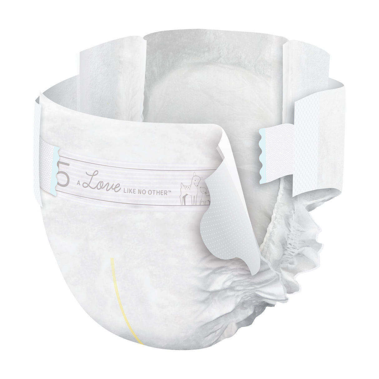 Bambo Nature Dream Eco-Friendly Baby Diapers, Size 5 by Bambo offer stretchy tabs, gathered leg cuffs, a super-absorbent core, gentle waistband with doodles, and a yellow wetness indicator—ideal for sensitive skin.