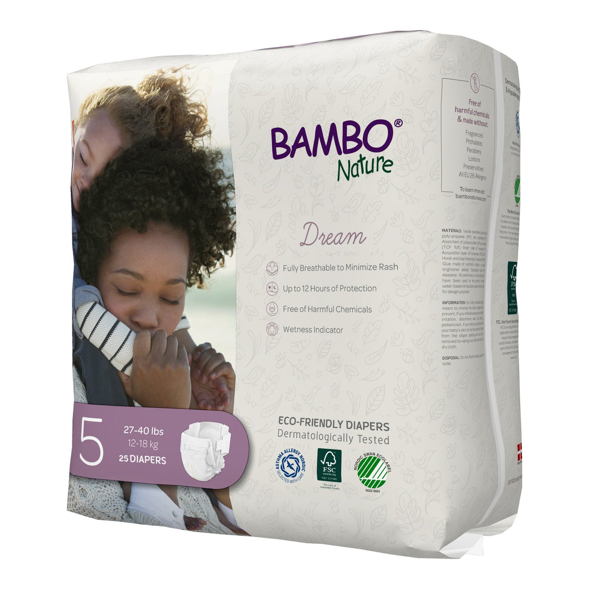 Bambo Nature Dream Eco - Friendly Baby Diapers, Size 5 - 1000016927-Pack - LL Medico
