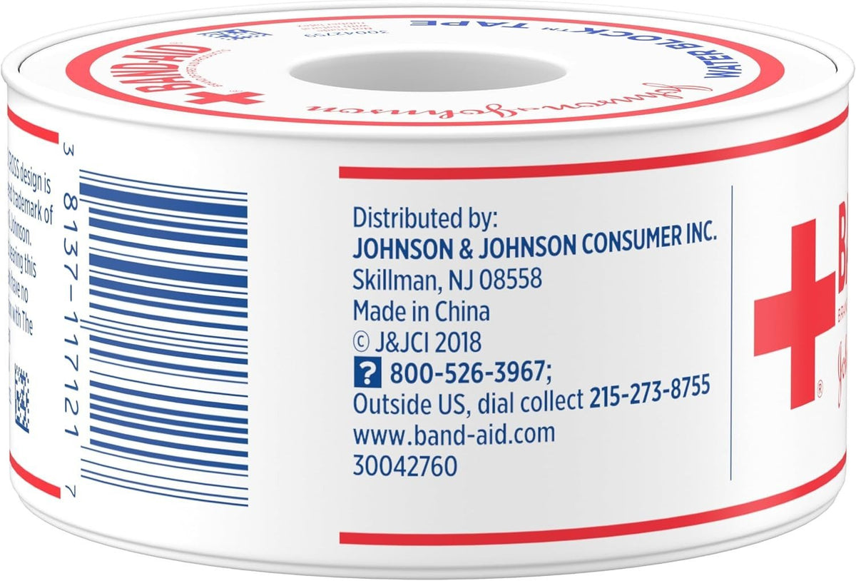 Band-Aid Water Block Waterproof Tape, Non-Sterile, 1" x 10 Yard - 38137117121-Single - LL Medico