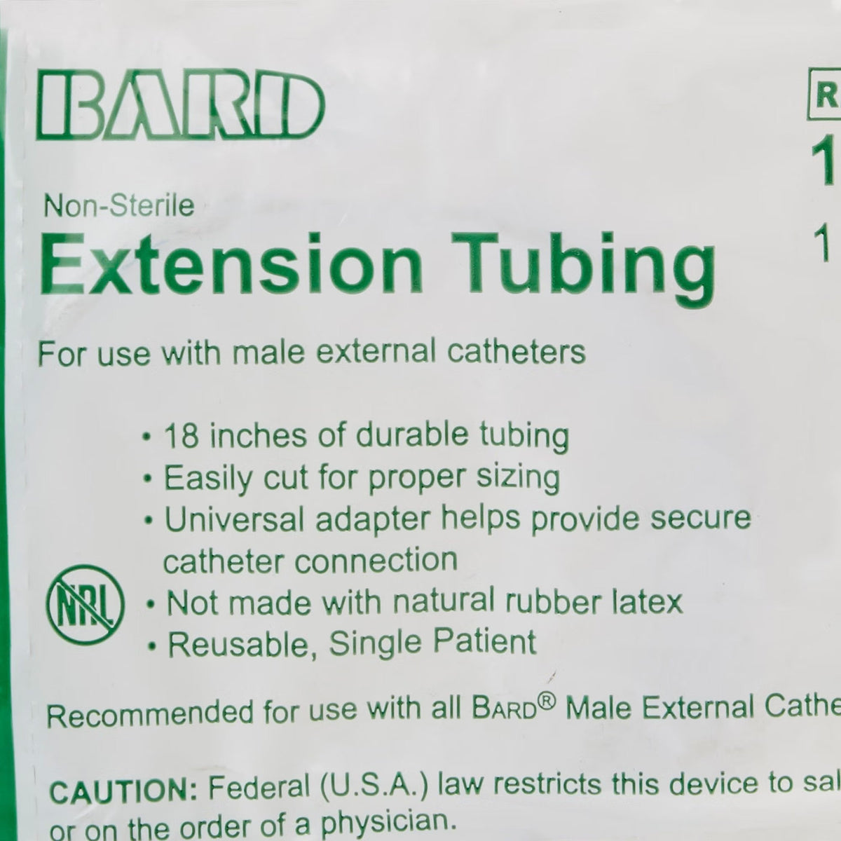 Bard Leg Bag Extension Tube, Nonsterile, 18" - 150615-Single - LL Medico
