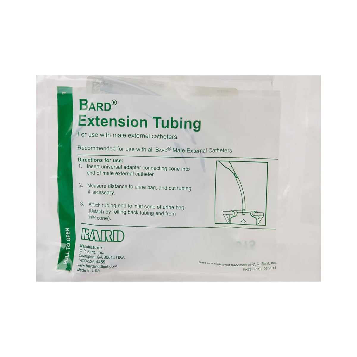 Bard Leg Bag Extension Tube, Nonsterile, 18" - 150615-Single - LL Medico
